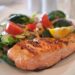 What I eat in June: fresh salad and salmon